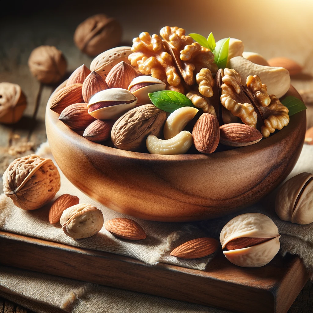 Elegant Display of Various Nuts